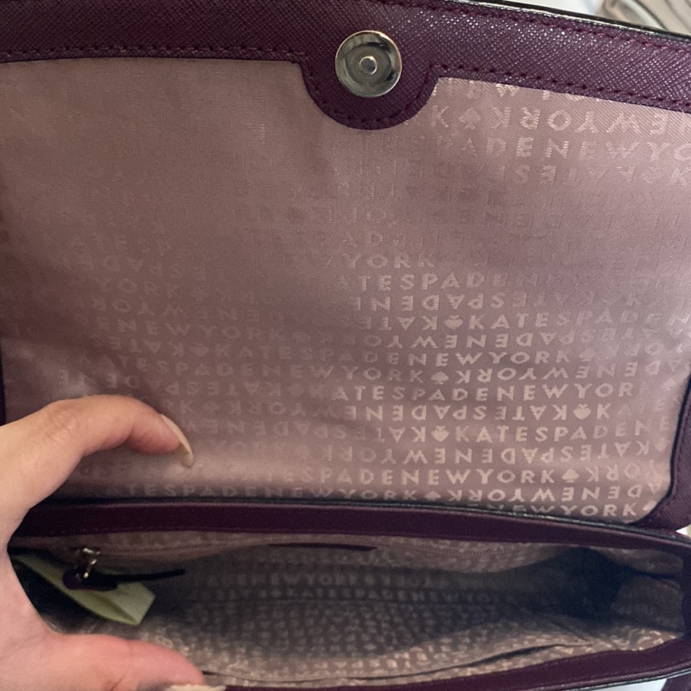 Kate Spade New York laurel Greer deep plum crossbody - Picture 3 of 3
